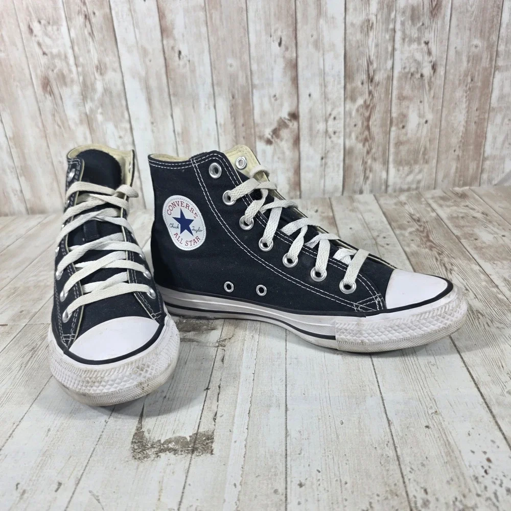 Converse Chuck Taylor All Star High Top Black Canvas Sneakers M9160 Womens 7 - Picture 6 of 8